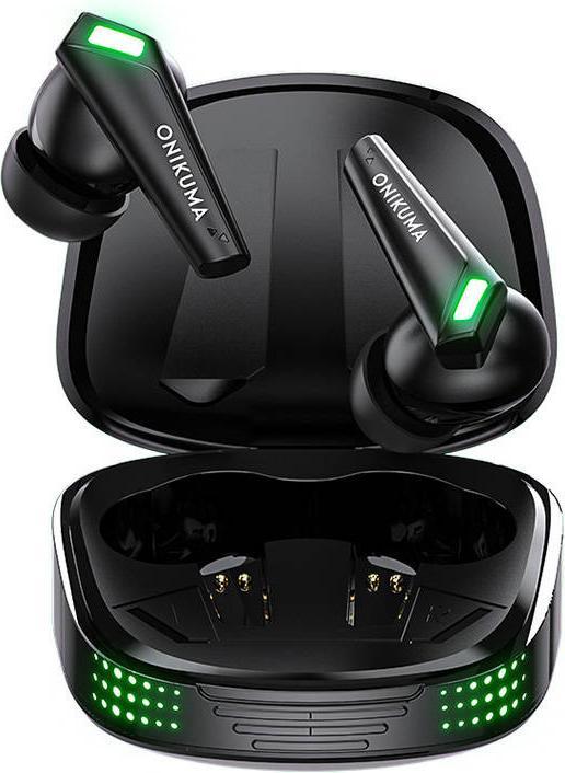 Immagine prodotto Onikuma Cuffie wireless TWS T308 Nero (Nessuna soppressione del rumore, 6 h, Senza fili)