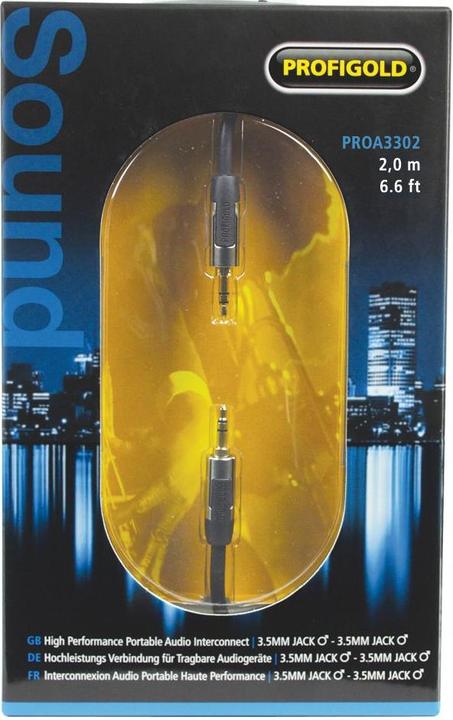 Produktbild Profigold SKY 3.5mm portable Audio Cable (2 m, 3.5mm Klinke (AUX))