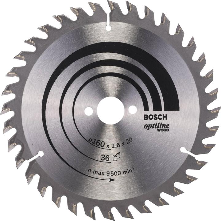 Bosch Professional Zubehör PRO Wood Kreissägeblatt, 160 x 2.6 x 20 mm