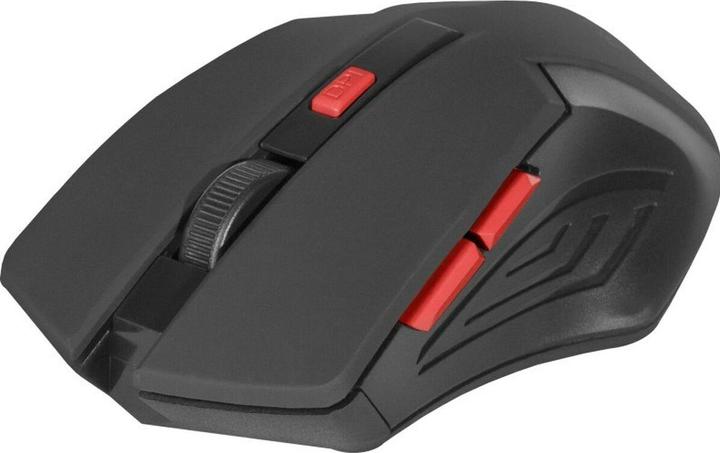 Actual product image Defender MOUSE ACCURA MM-275 RF BLACK AND RED OPTICAL 1600DPI 6P (Wireless)