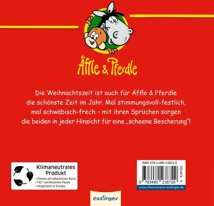 Immagine prodotto Äffle & Pferdle: A scheene Bescherung! (Tedesco, Heiko Volz, Roman Lang, 2023)