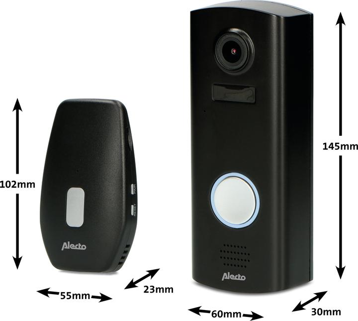 Image du produit Alecto Sonnette de porte WLAN avec caméra, noir (WiFi)