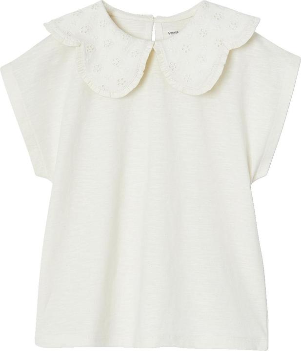 Vertbaudet Mädchen T-Shirt mit besticktem Kragen
