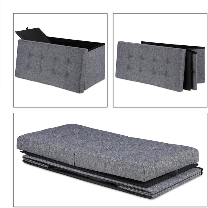 Actual product image Relaxdays Foldable Storage Trunk, Padded (75.50 cm)