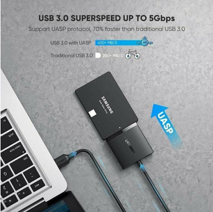Immagine prodotto Ugreen Convertitore da USB 3.0 a SATA Adattatore 2.5" SATA SSD HDD a USB 3.0