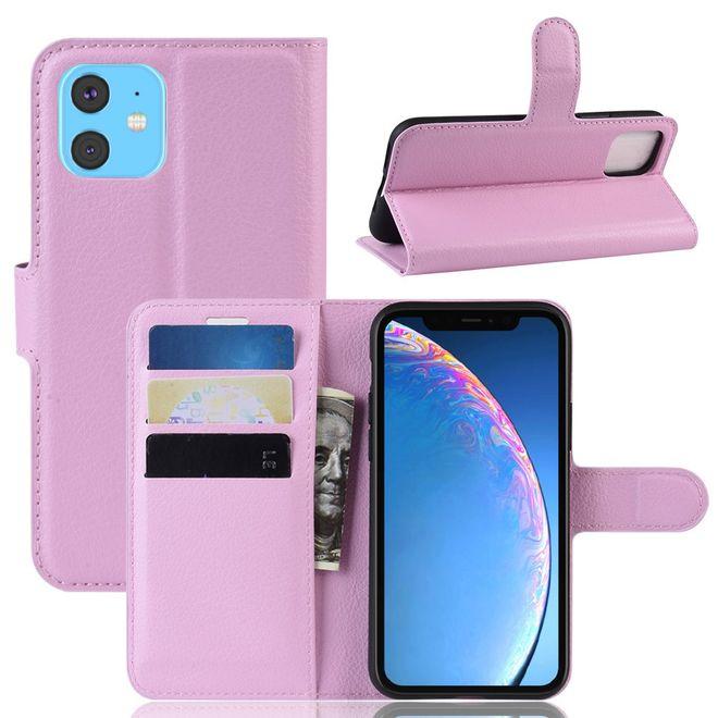Produktbild MU Classic Litchi Leder Bookcover Series (Apple iPhone 11)