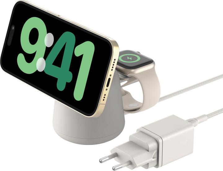 Produktbild Belkin BOOST Charge PRO 15W mag. Lad.Qi2 2in1 sand WIZ027vfH37 (15 W)