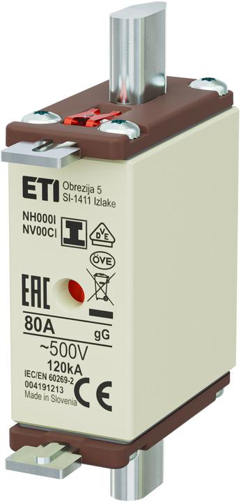 Actual product image Eti NH fuse-link C00 combi 80A