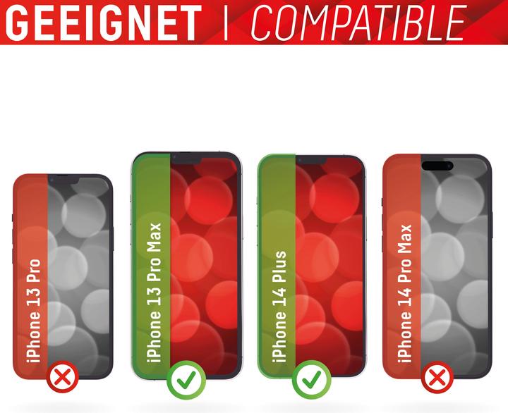Produktbild Displex Real Glass, Privacy Full Cover Panzerglas (1 Stück, Apple iPhone 14 Plus, Apple iPhone 13 Pro Max)
