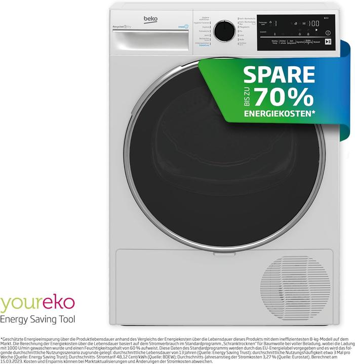 Produktbild Beko B3T42240S (8 kg, Rechts)