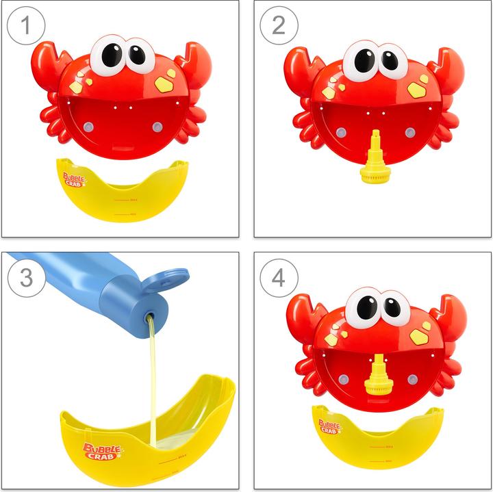Image du produit Relaxdays Jouet de crabe pour le bain, rouge