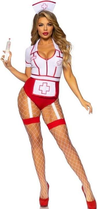 Leg Avenue Costume sexy d'infirmière rouge/blanc S (S)