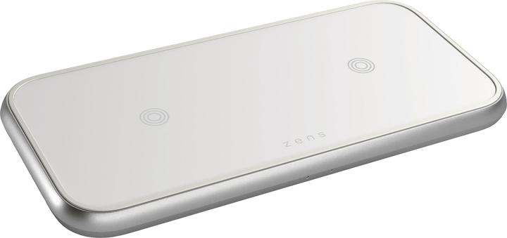 Zens Aluminium Series Dual+ Chargeur USB-C 30W| 2x 10W| Qi| blanc| (20 W)