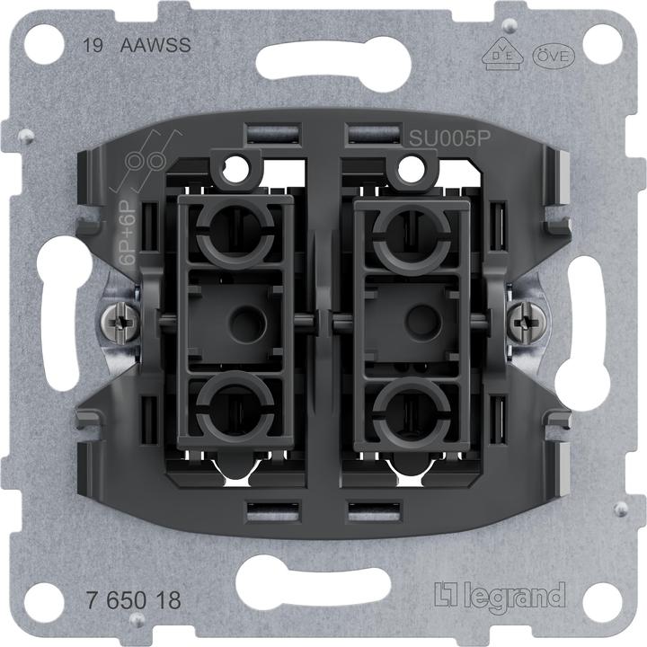 Legrand SEANO insert 765018 Double push-button with 2 changeover contacts 10A