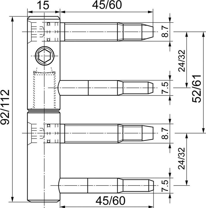 Image du produit Sassba 11 R pour les portes à cadre et les portes à chambranle