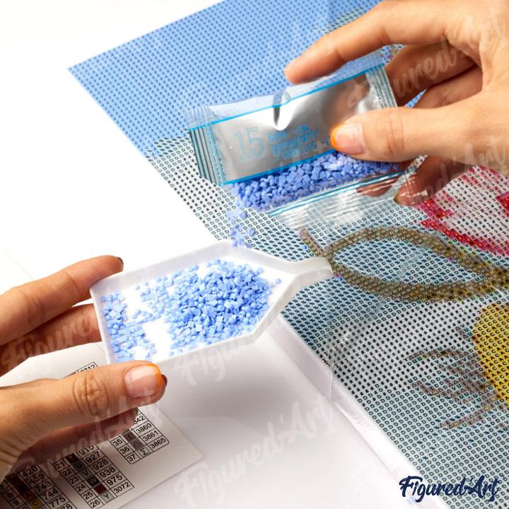 Actual product image Figured'Art Diamond Painting Framed - Van Gogh Starry Night over the Rhone