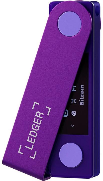 Actual product image Ledger Nano X Amethyst Purple (Litecoin, Bitcoin, Cardano, Ether, Dogecoin, TRON, Ethereum Classic, Monero, Ripple, Bitcoin cash, Stellar)