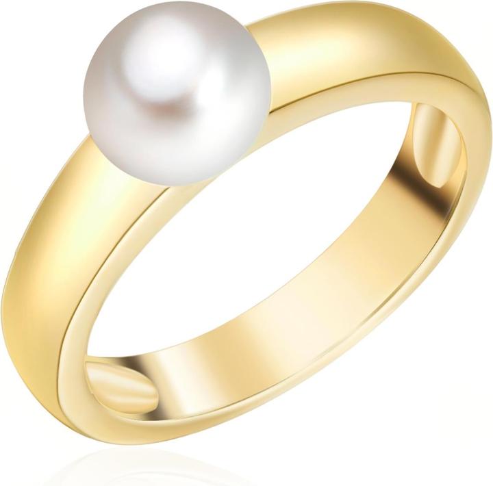 Actual product image Valero Pearls Ladies Sterling Silver Freshwater Cultured Pearl Yellow Gold - 2194 (50, 925 Silver)