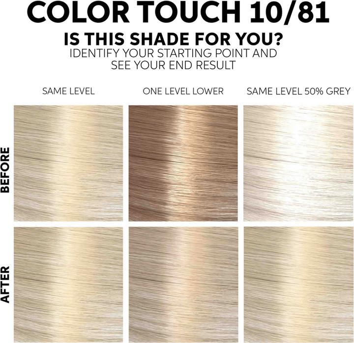 Produktbild Wella Color Touch Fresh-Up-Kit (10/81 hell-lichtblond perl-asch)