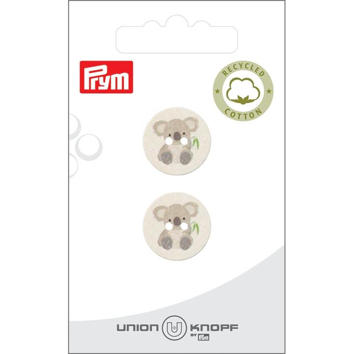 Actual product image Prym Koala buttons 18 mm, 2 pieces, cream