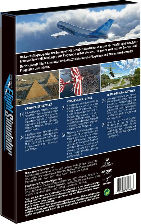 Image du produit Microsoft Flight Simulator Standard Edition (PC, DE)