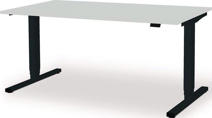 Mauser Steh-/Sitzarbeitsplatz levero H650-1250xB1600xT800mm anthrazitgrau, RAL 7016/lichtgrau elektrisch...