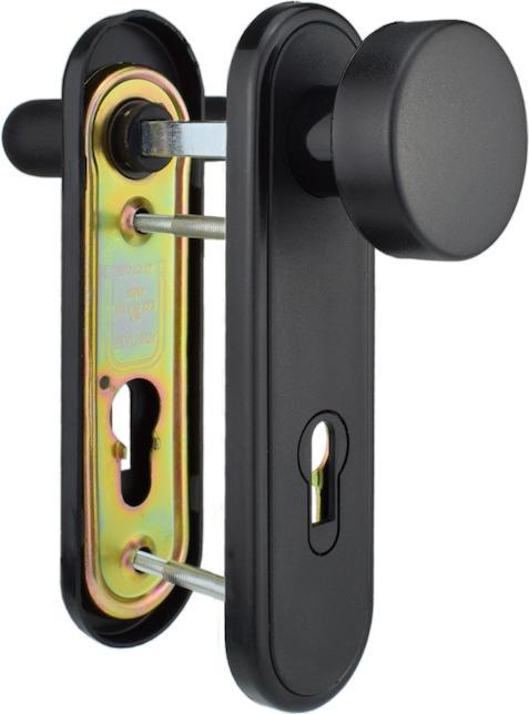 Actual product image Bever Fire protection set 81P plastic bw K/D for door thickness 40-57 mm PZ edge DIN left / right (Door handle)