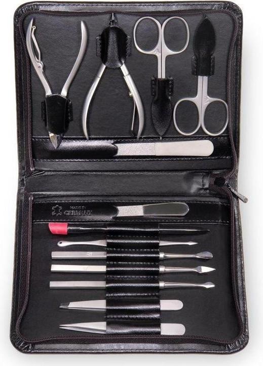 Actual product image Sacher TR800R.0104 - 13-piece manicure case Manicure set black (leather)