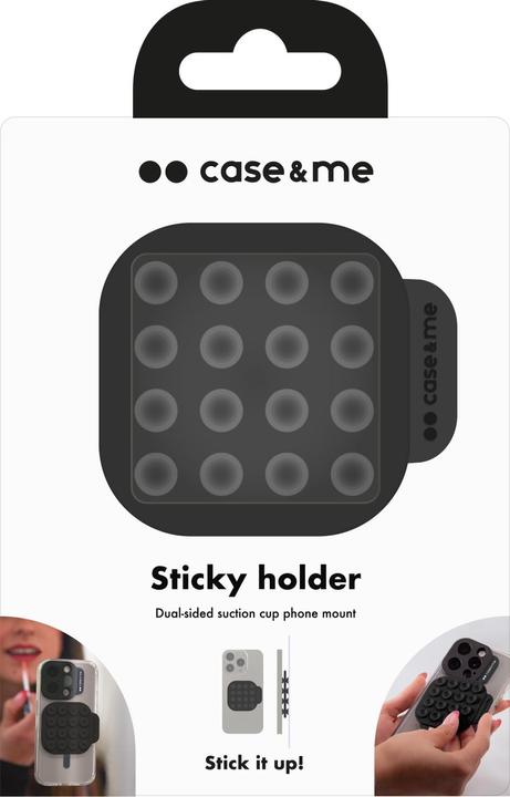 Actual product image SBS Silicon dual-sided suction mount holder, black