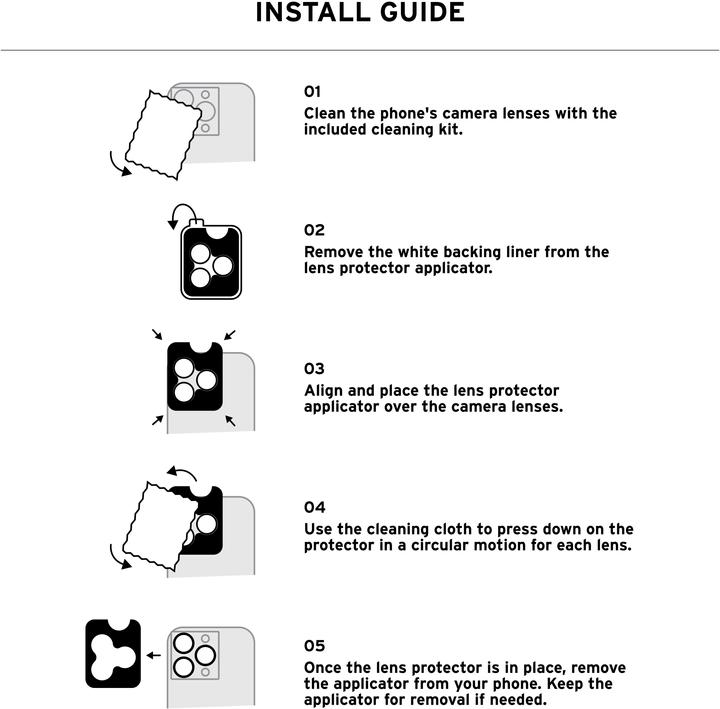 Actual product image UAG Camera lens protection (3 Piece, Apple iPhone 14 Pro, Apple iPhone 14 Pro Max, Apple iPhone 15 Pro, Apple iPhone 15 Pro Max, Apple iPhone 16 Pro, Apple iPhone 16 Pro Max)