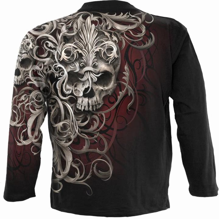 Spiral Skull Shoulder Wrap TShirt Langärmlig (S)