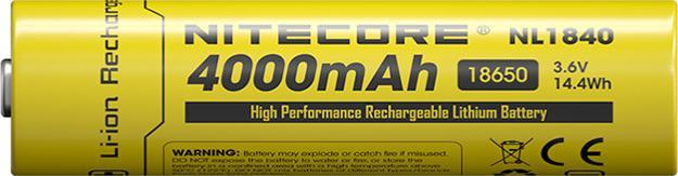 Image du produit Nitecore NL1840 (1 pcs, 18650, 4000 mAh)