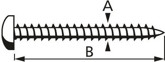 Actual product image Suki Universal screw Pan-Head 5x20mm (8 Screws per piece)