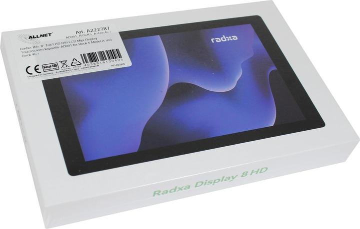 Immagine prodotto Allnet Radxa zbh. 8" pollici FHD DSI LCD Mipi Display Touchscreen capacitivo AD001 per Rock 5 Model A e