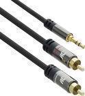 Actual product image 1.5 meter High Quality audio connection cable 1x 3.5mm stereo jack male - 2x RCA male (1.50 m, 3.5mm jack (AUX))