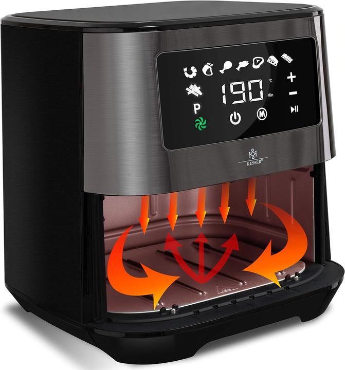Actual product image Kesser 5.5 Litre Hot Air Fryer, Black