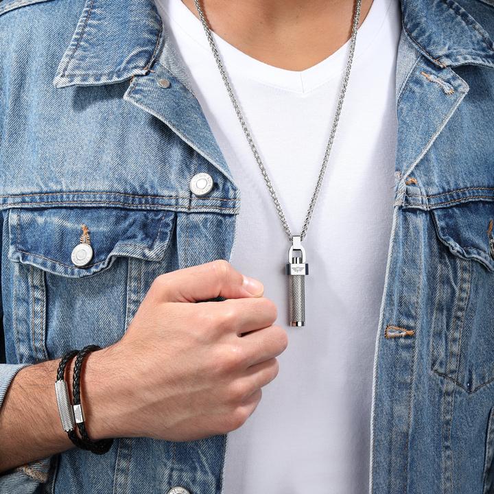 Image du produit Police Bracelet Urban Texture (20 cm, Cuir, Acier inoxydable)