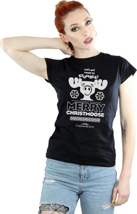 Immagine prodotto National Lampoon´s Vacation National Lampoon's Christmas Vacation Merry Christmoose Maglietta Donna (XL)