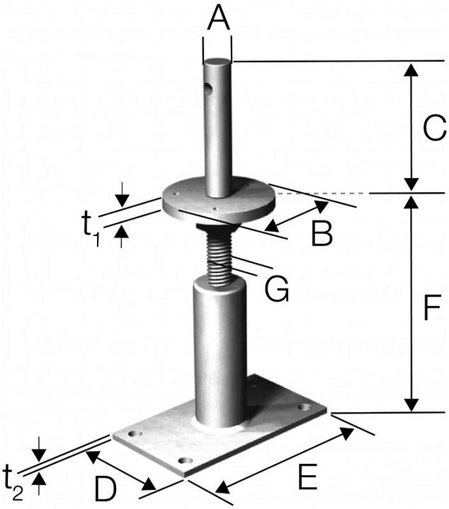 Image du produit Simpson Sst Pieds de support type PGS (Pied de support, 1 pcs)