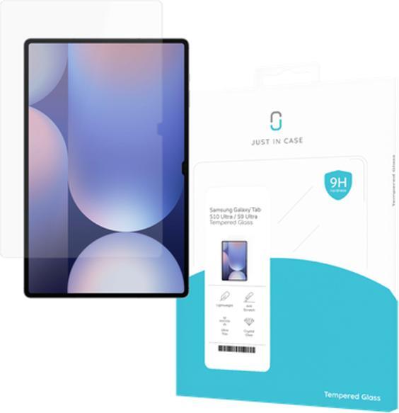 Actual product image Just in Case Tempered glass clear screen protector Samsung Galaxy Tab S9 Ultra/S10 Ultra (1 Piece, Galaxy Tab S10 Ultra)