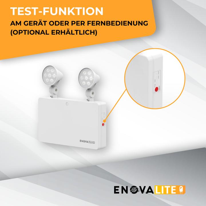 Produktbild Enovalite LED-Fluchtwegleuchte, 6 W, Twin-Spot, Wandmontage