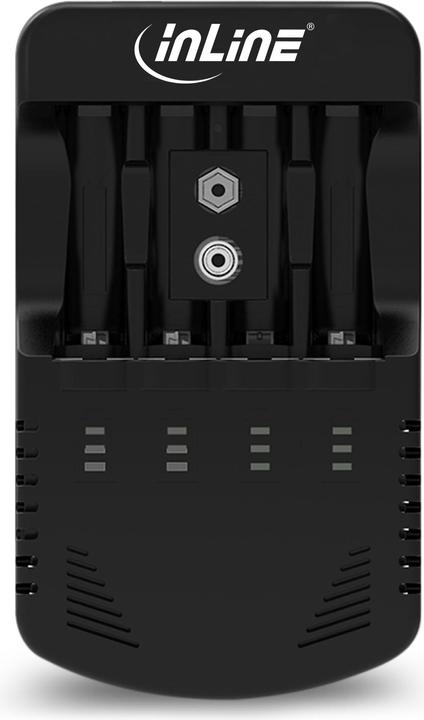 Produktbild InLine Stecker-Ladegerät (5 Stk., AAA, AA, D, 9V Block, Akku)