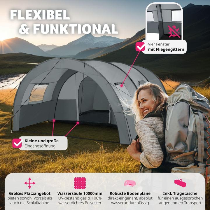 Actual product image tectake Roskilde (Tunnel tent, 7.50 kg, 6 persons)