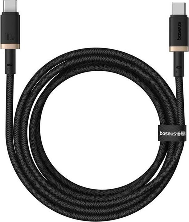 Produktbild Baseus Dura Typ C auf Typ C 100 W Schnellladekabel 2 m Schwarz Gold (2 m)