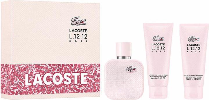 Lacoste L.12.12 Rose Case 3 Pieces - A Beautiful Fragrance Gift Set (Parfum set)