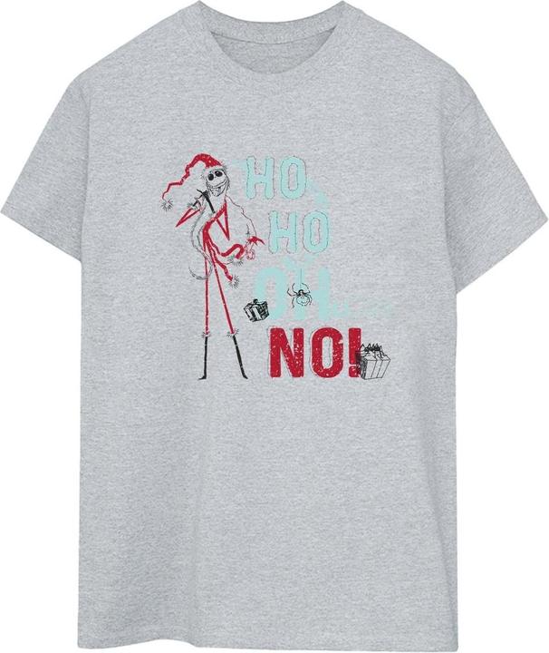 Actual product image Disney Womens/Ladies The Nightmare Before Christmas Ho Ho No Cotton Boyfriend T-Shirt (M)