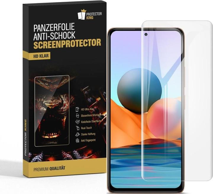 Produktbild Protectorking 2x Panzerfolie Anti-Shock HD Klar (2 Stück, Xiaomi Redmi Note 10)
