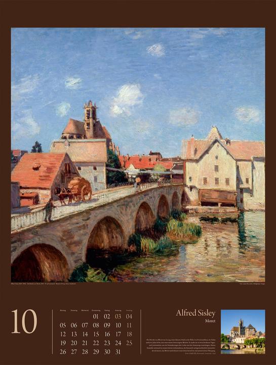 Actual product image KunstGeschichten - Meisterwerke und die Orte ihrer Inspiration Kalender 2026 (Hardcover, German)