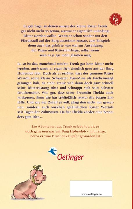 Image du produit Der kleine Ritter Trenk und der ganz gemeine Zahnwurm (Allemand, Kirsten Boie, Barbara Scholz, 2013)
