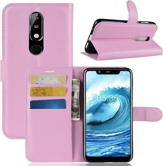 Actual product image MU Classic Litchi Leather Bookcover Series (Nokia 5.1 Plus)